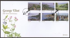 Jersey 2019 FDC George Elliot 200th Birth Anniversary