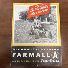 McCormick-Deering Farmall A One-Row Tractor W/Culti-Vision IH Booklet A-433-CC