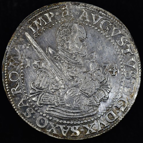 1574 SAXONY TALER ✪ VF VERY FINE DETAILS ✪ SILVER COIN GERMAN STATES THALER