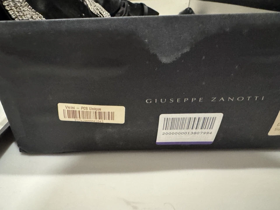 GIUSEPPE ZANOTTI Demode 105 Crystal-Embellished Satin Sandals NWT - Image 2 of 4