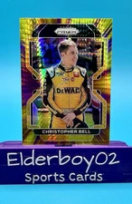 Christopher Bell Purple Yellow Hyper Exclusive 2022 Panini Prizm Racing Nascar
