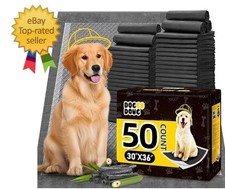 Dog Pee Pads for Dogs XXL 30"X36" Charcoal Puppy Pads 50 Counts Extra Large Disp
