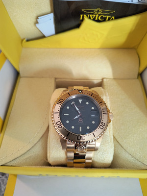 Pre-owned Invicta 19807 Grand Diver 2 Gen Ii 47mm Automatic Gold Stainless Steel Bracelet 50962629