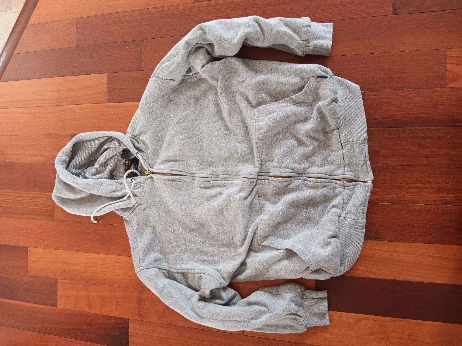 Smiths Vintage Workwear Thermal Lined Hoodie Large Gray READ Desc