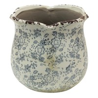 6CE1455L Blumentopf ÜBertopf Pflanztopf Ø 18*17 Cm Clayre & Eef