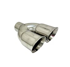 Exhaust Tip Dual  4.00" Dia OD 3.00" Dia ID X 10.00" Long 3.00" Inlet WD7-610-30