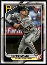 2024 Bowman Green Pattern Base Nick Gonzales RC Pittsburgh Pirates #62