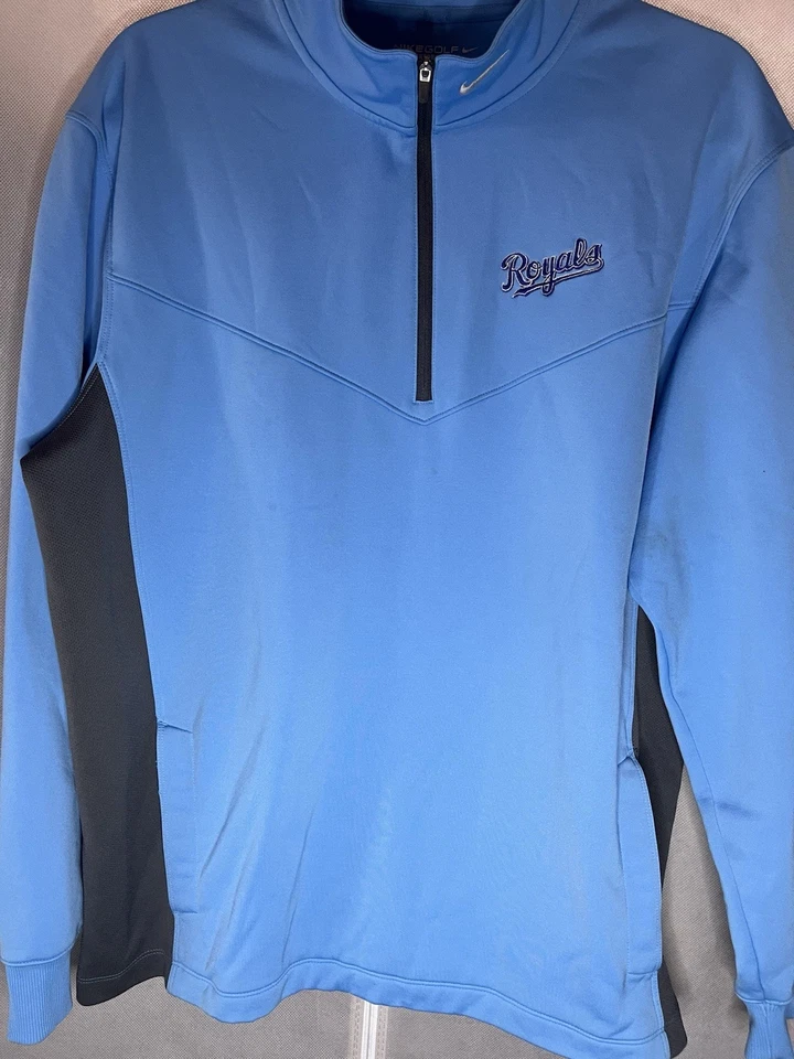 Nike Dri Fit Golf Cuarto Cremallera Kansas City Royals Para hombres Talla Grande Azul Claro Foto 3 de 4