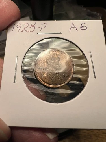 1925 P Lincoln Wheat Penny Cent ~ Choice BU Red ~Lot A 6~