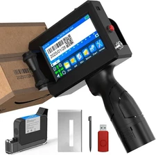 Portable handheld inkjet printer with quick-drying ink and multi-languagesupport