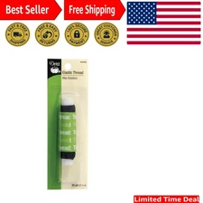 30-Yard Black Elastic Sewing Thread for Shaping & Smocking Projects