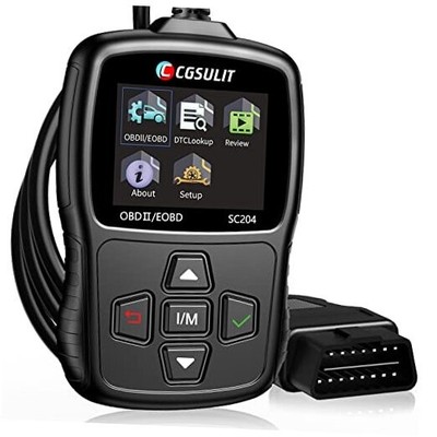  SC204 Enhanced OBD2 Scanner Diagnostic Tool, Check SC204 Code Reader-Black