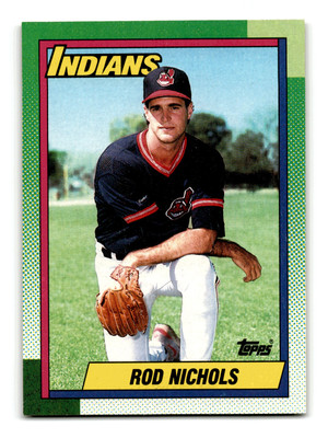 Rod Nichols 1990 Topps #108 Cleveland Indians Centered Mint to Gem