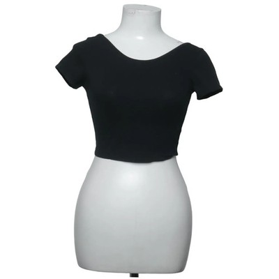 Brandy Melville, Crop Top, Größe: ONE SIZE, Schwarz, Baumwolle/Elasthan #vb5