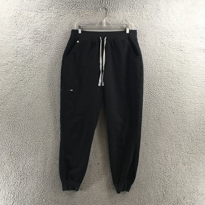 Figs Cargo Jogger Pants Womens 32 (actual 32x26.5) Black High Rise Drawstring