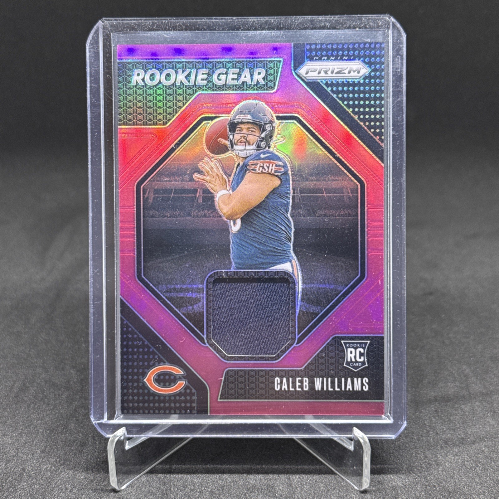 2024 Panini Prizm - Rookie Gear Caleb Williams #RG-CWS Pink Prizm (MEM, RC)