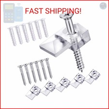 Blulu 20 Pack Mirror Holder Clips, Offset 0.24 Inch/ 6 mm, Glass Mirror Hanging