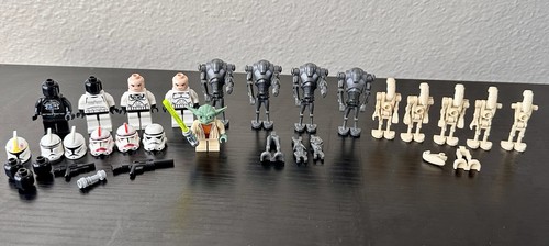 LEGO Star Wars Minifigure Lot - Yoda, Stormtroopers, Accessories, Droids