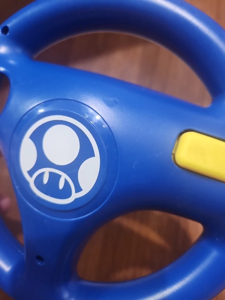 Toad Mario Kart Racing Steering Wheel Blue Wii U WiiU Remote Hori RARE Toadstool - Image 3 of 4
