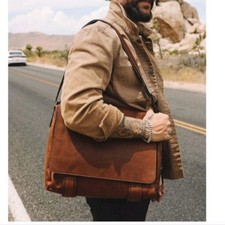 Frye Logan Brown Leather Messenger Bag