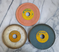 3 NORTON SURFACE GRINDING GRINDER WHEELS 1/4"  1/2 " wide x 1-1/4" hole 6-5/8" 