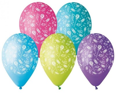 Partycolare- Palloncini in Lattice 12'' Large Celeste 100 pezzi