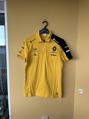 Le Coq Sportif Renault F1 Formula Team 1/4 Polo Shirt S Yellow