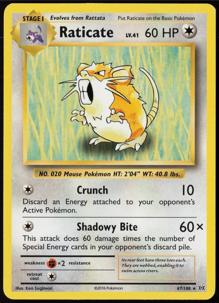Raticate Pokémon TCG Cards for sale | eBay Raticate Pokémon TCG Cards for sale | eBay