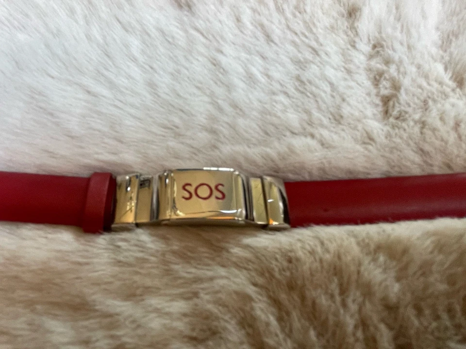 Energetix Magnetschmuck Armband Mittelteil SOS Classic Leder S-XL Rot - Bild 3 von 4