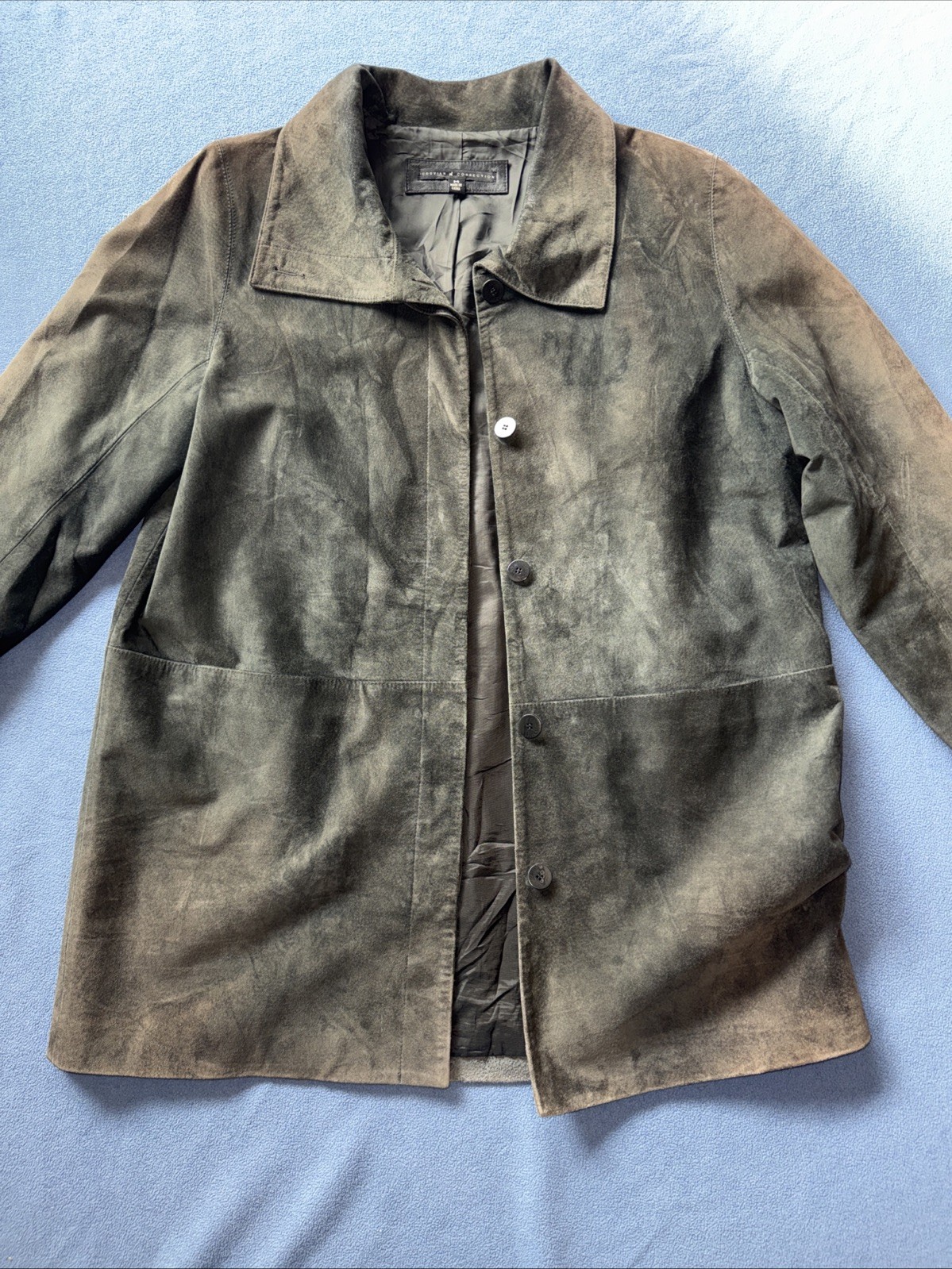 Peruvian Connection 100% Leather Jacket Brown Sue… - image 7