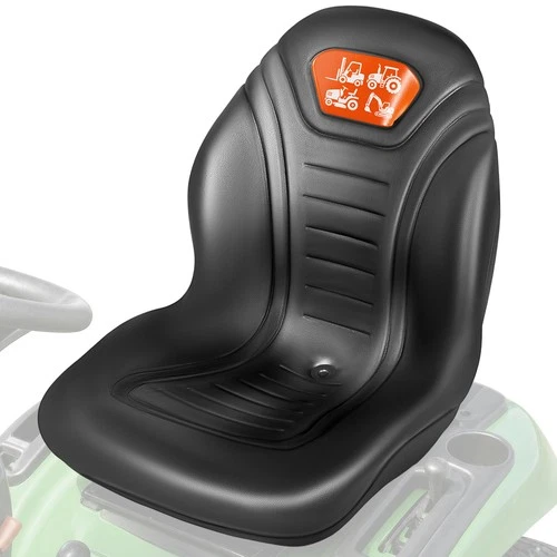 VEVOR Yamaha Tractor Seat High Back Mower Seat Black Vinyl Forklift Drain Hole - product listing photo