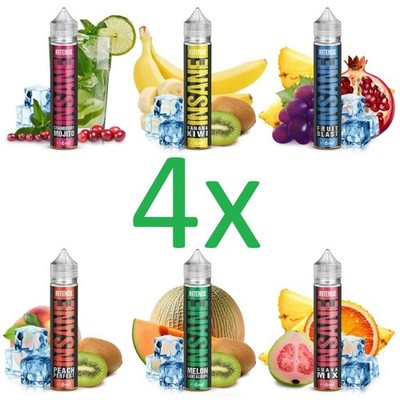 4 x Insane Longfill Aroma je 6ml für je 75ml E-Zigaretten E-Liquid