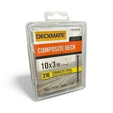 Marine Grade Stainless Steel #10 X 3 in. Composite Deck Screw 1lb (Approximately