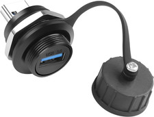 5Gbps USB3.0 Male to Female Threaded Fixed Waterproof Connector USB 3.0 Plug to