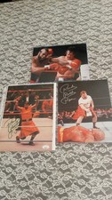 SIGNED LOT of 3 Rowdy Roddy Piper AUTOGRAPHED HTF MR. T & HULK HOGAN Photos COA