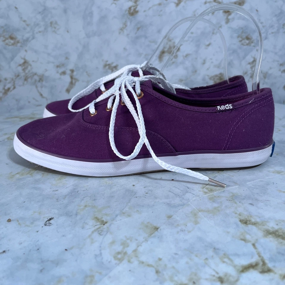 Zapatos deportivos informales cómodos de moda Keds Champion para mujer talla 7,5 púrpura blanco Foto 4 de 4