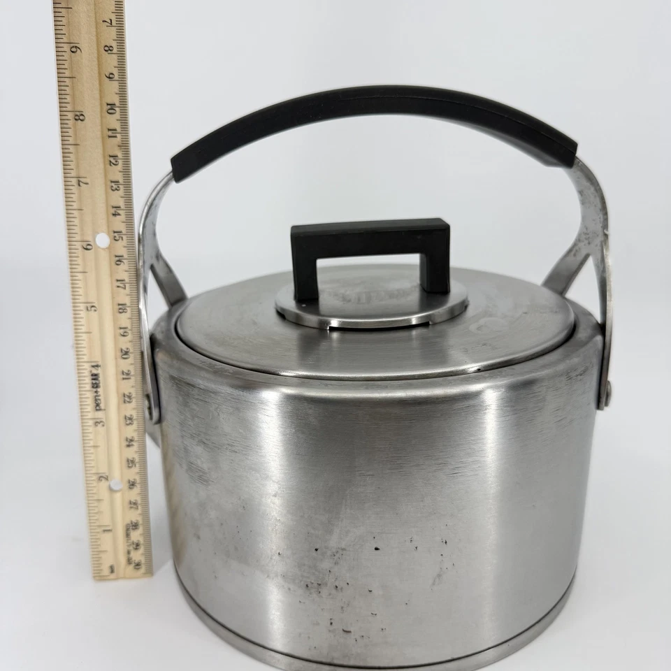 Denmark Stainless Steel 2.5QT Teakettle Modern Brushed Metal Kitchen Kettle - Image 2 of 4