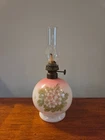 Antique Pink & White Milk Glass Mini Oil Lamp P&A Acorn Burner