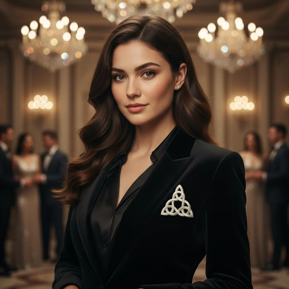 Celtic Knot Stencil Lace Applique Embroidered Iron On Patches Trinity Triquetra - Image 2 of 4