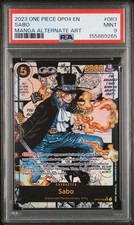 2023 ONE PIECE OP04-KINGDOMS OF INTRIGUE MANGA ALTERNATE ART #083 SABO PSA 9