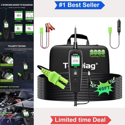 Automotive Power Circuit Probe Tester 12V 24V Short Breaker Finder AC DC Diode