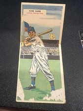 1955 Topps DoubleHeader #103 Hank Sauer / 104 C. PASCUAL- Cubs / Nationals gd