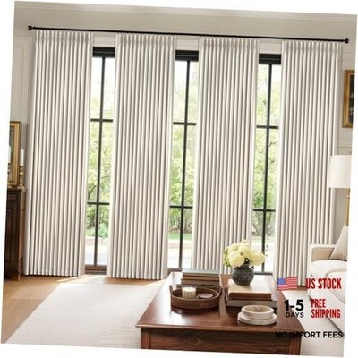Pinch Pleated 100% Blackout Curtains 96 Inch 40''W x 96''L (Pack of 4) Birch