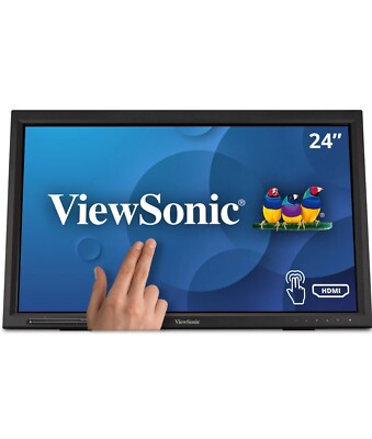 ViewSonic 1080p 10-Point Multi IR Touch Monitor TD2423d 24'', HDMI, VGA, and DP