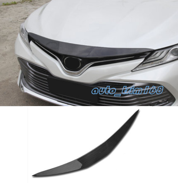 ABS Carbon Fiber Front Hood Cover Decoration Trim For Toyota Camry 2018