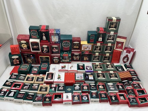 Lot of 90 New Vintage Hallmark Keepsake Christmas Ornaments Avon Disney See Pix