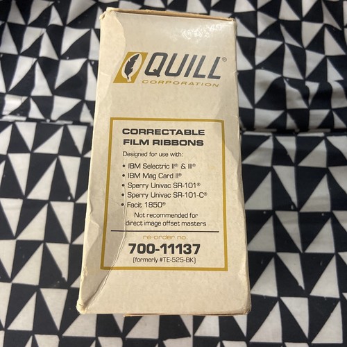 Vintage Quill Lot Box of 6 Correctable Film Ribbons New Hy-yield New Old Stock - 第 2/6 張圖片