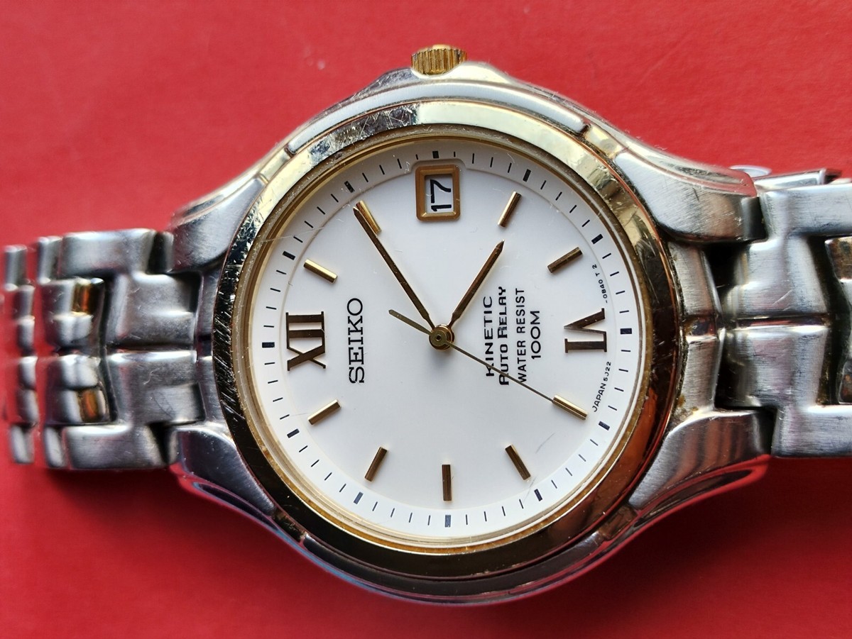 RARE SEIKO KINETIC AUTO RELAY 5J22-0B90 JAPAN MENS WATCH RARE SEIKO KINETIC AUTO RELAY 5J22-0B90 JAPAN MENS WATCH