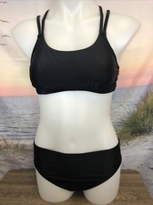 NWT Cupshe Woman  s Two Piece Swimsuit Size Small Black
