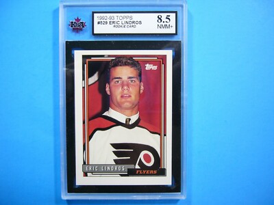 1992/93 TOPPS NHL HOCKEY CARD #529 ERIC LINDROS ROOKIE KSA 8.5 NM
